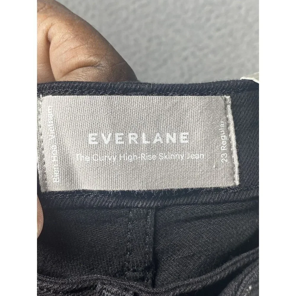 EVERLANE The Curvy Way-High Skinny Jean in Black‎ Size 23